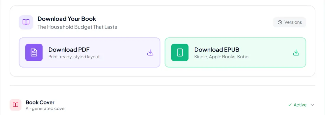 Finished book: PDF and EPUB downloads