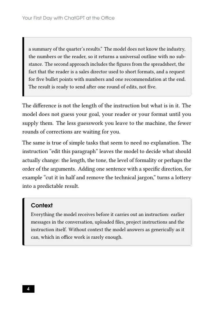 ChatGPT at Work: A Practical Guide for the Office (page 6)
