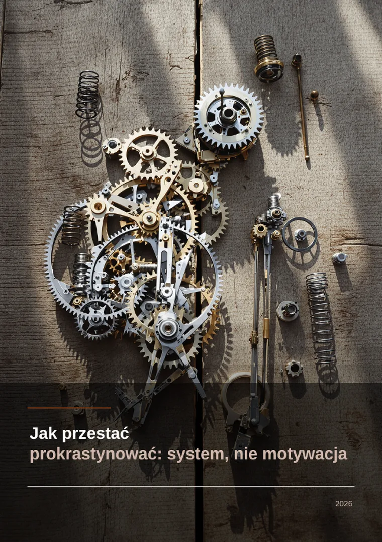 Jak przestać prokrastynować: system, nie motywacja (okładka)