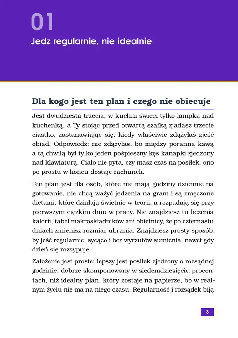Strona 1 z podglądu książki „Jedz regularnie, nie idealnie”