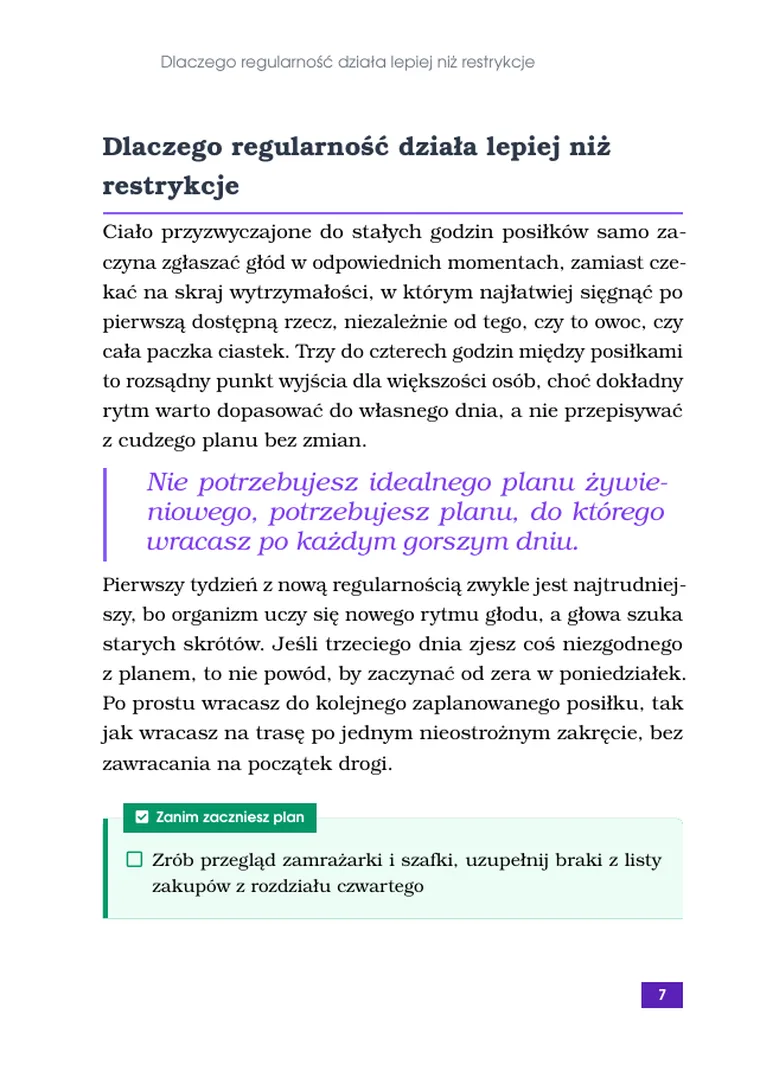 Strona 5 z podglądu książki „Jedz regularnie, nie idealnie”