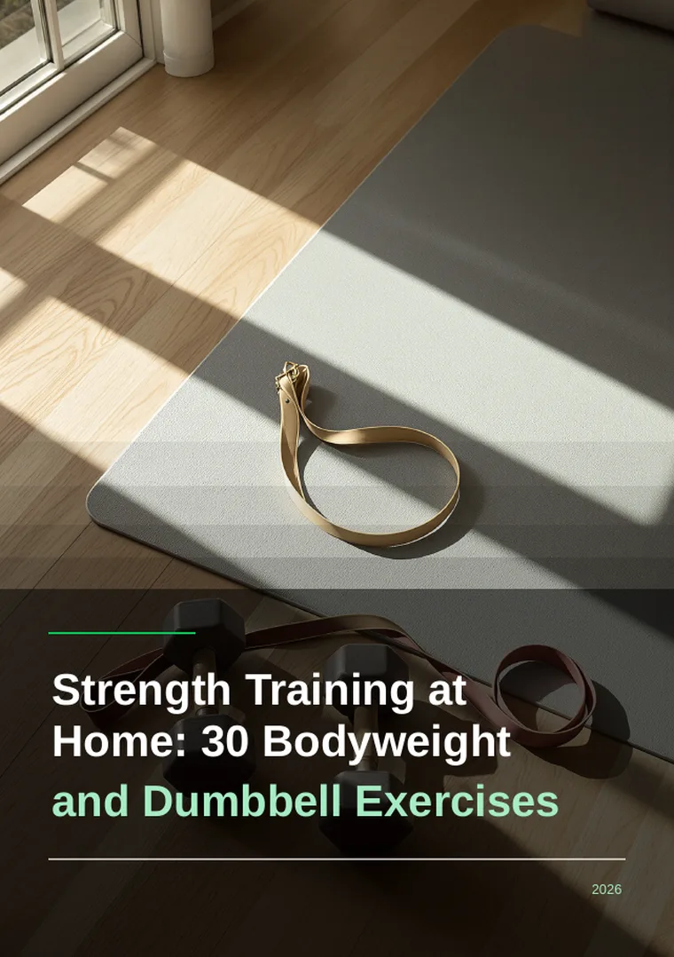 Strength Training at Home: 30 Bodyweight and Dumbbell Exercises (cover)